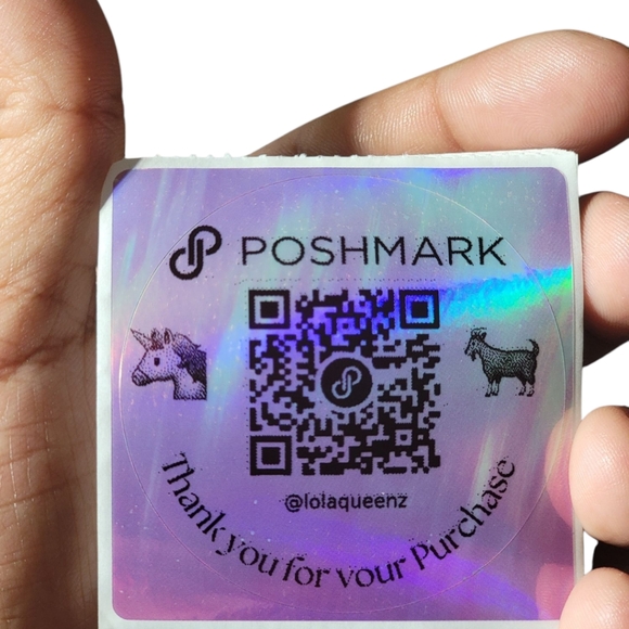 Other - 2in Pink Dream Poshmark QR Sticker Customized To Your Closet